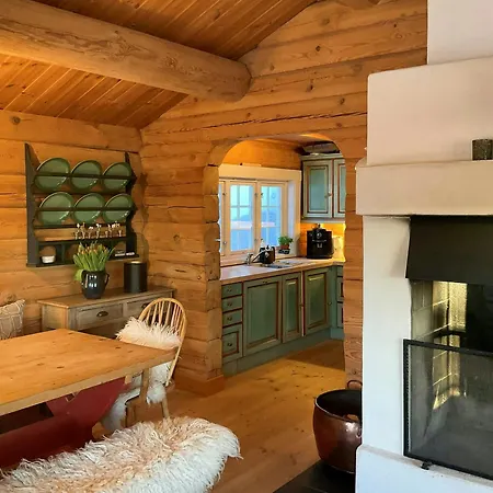 Idyllic Log At Nordseter *